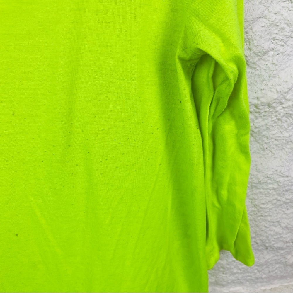 GIANNI BINI lime Green long sleeve shirt size medium - Picture 5 of 17
